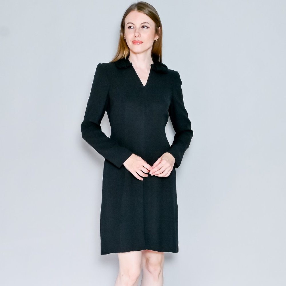 GIORGIO ARMANI Vintage Black Silk Dress Sz 42